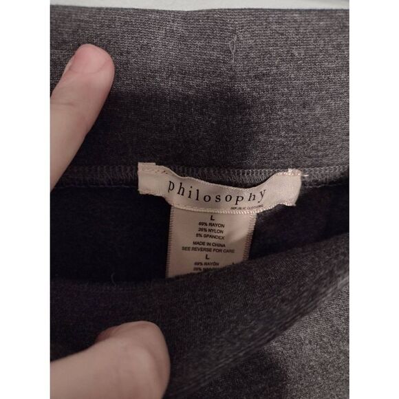 Philosophy Size L Charcoal Gray Pull On Dress Pants - Picture 2 of 3